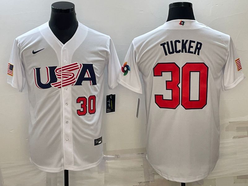 Men 2023 World Cub USA #30 Tucker White Nike MLB Jersey5->more jerseys->MLB Jersey